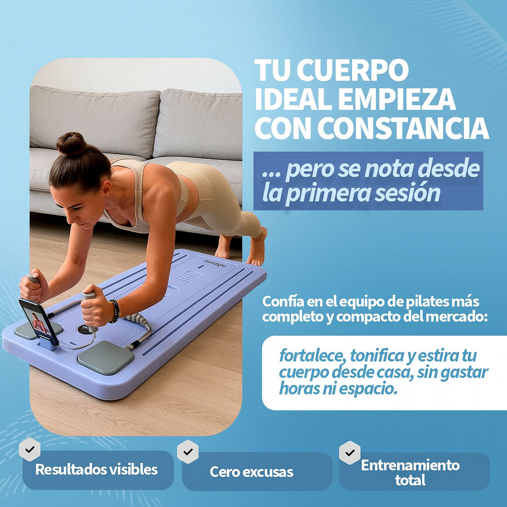 PILATES GO: Tabla de pilates + Guía exclusiva + Recetario saludable