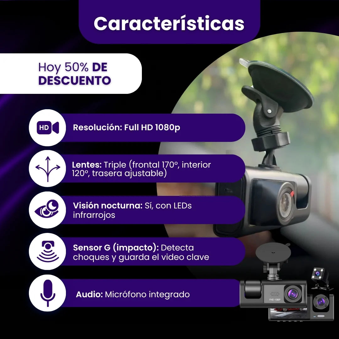 CÁMARA FRONTAL Y TRASERA PARA AUTO