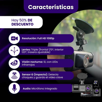 CÁMARA FRONTAL Y TRASERA PARA AUTO