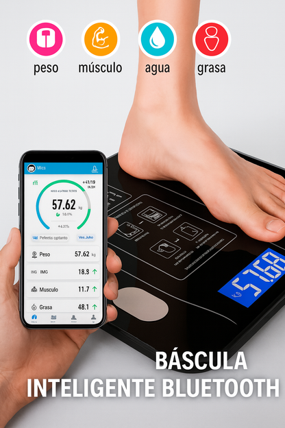 Bascula Inteligente Bluetooth BodyMetrics Pro®