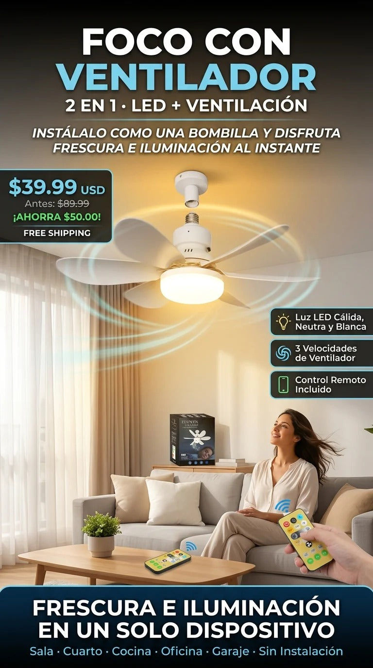 Foco con Ventilador